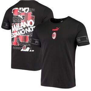 MILAN T-SHIRT FTBLCULTURE - PUMA BLACK/TANGO RED